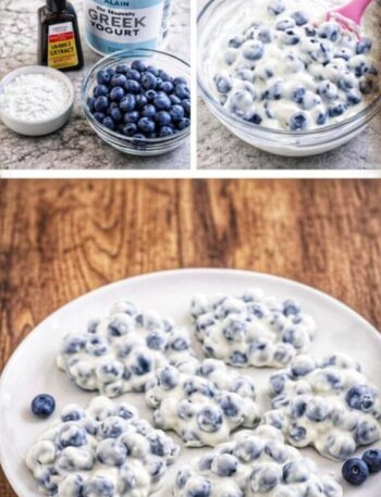 Frozen Blueberry Greek Yogurt Clusters