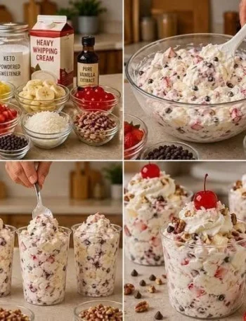 Keto Strawberry Cheesecake Fluff