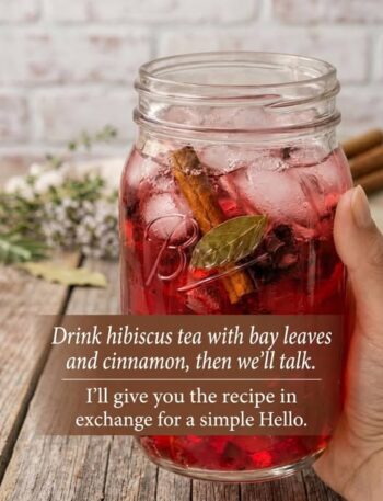 Drink hibiscus tea with bay leaves and cinnamon