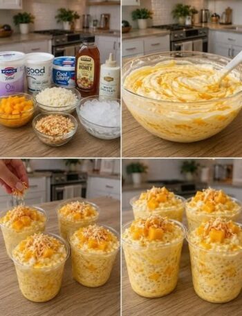 Mango Sticky Rice Cream Cups