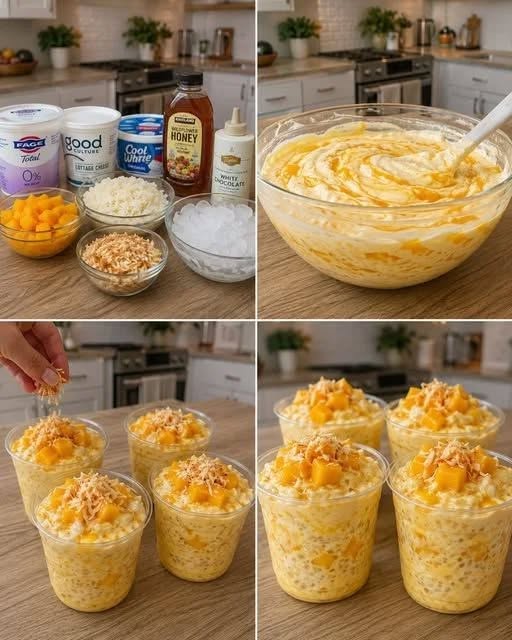 Mango Sticky Rice Cream Cups