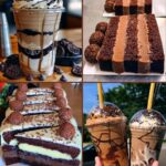 Chocolate Cake Slice and Chocolate Frappe
